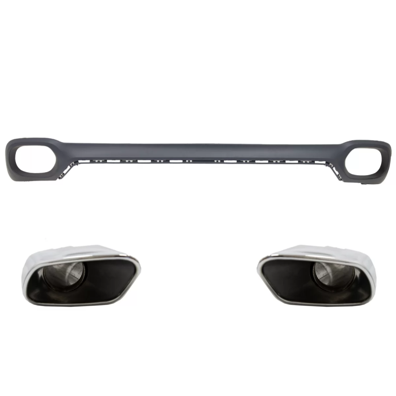 Paraurti posteriore Spoiler Diffusore and Square Terminali di scarico compatibile con BMW X6 F16 V8 