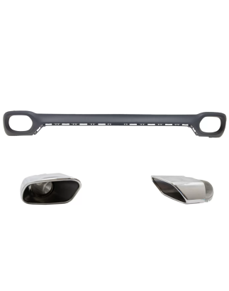 Paraurti posteriore Spoiler Diffusore and Square Terminali di scarico compatibile con BMW X6 F16 V8 
