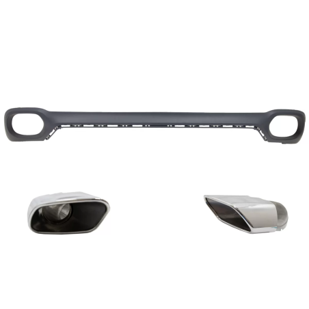 Paraurti posteriore Spoiler Diffusore and Square Terminali di scarico compatibile con BMW X6 F16 V8 