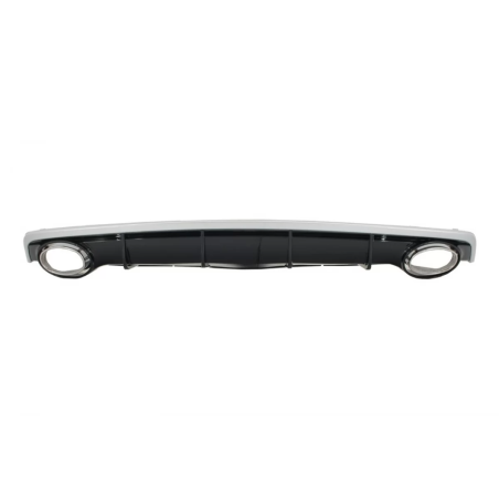 Paraurti posteriore Spoiler Diffusore con Terminali di scarico compatibile con Audi A7 4G Facelift (