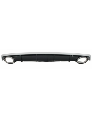 Paraurti posteriore Spoiler Diffusore con Terminali di scarico compatibile con Audi A7 4G Facelift (