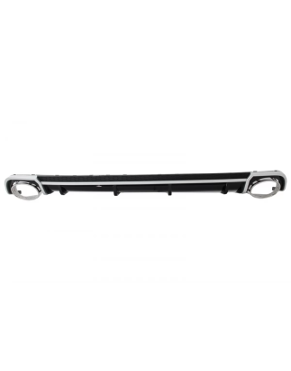 Paraurti posteriore Spoiler Diffusore Terminali di scarico compatibile con Audi A4 B9 8W (2016-2018)