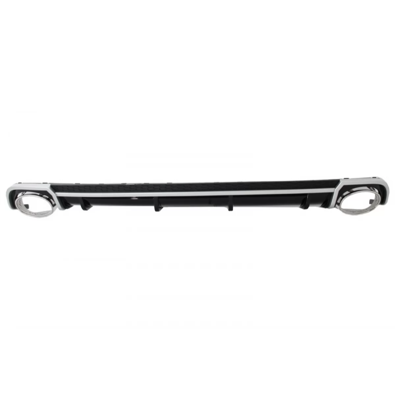 Paraurti posteriore Spoiler Diffusore Terminali di scarico compatibile con Audi A4 B9 8W (2016-2018)
