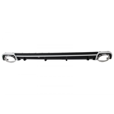 Paraurti posteriore Spoiler Diffusore Terminali di scarico compatibile con Audi A4 B9 8W (2016-2018)