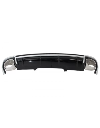 Paraurti posteriore Spoiler Diffusore Terminali di scarico compatibile con Audi A4 B9 8W (2016-2018)