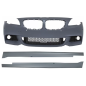 Paraurti anteriore con Minigonne laterali compatibile con BMW F10 F11 5 Serie (2011-2014) design M-T