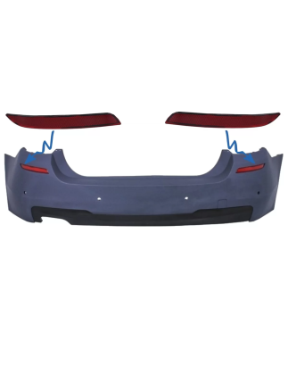 Paraurti posteriore Reflector compatibile con BMW 5 Serie F10 (2011-in poi) M-tech design (Cod. K-RB