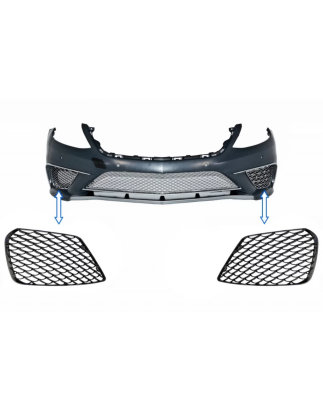 Paraurti anteriore Side Grilles compatibile con Mercedes S-Classe W222 (2013-2017) S63 design nero l