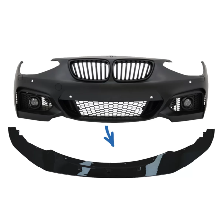 Paraurti anteriore Lip Spoiler compatibile con BMW 1 Serie F20 F21 (2011-2014) 2 Serie F22 F23 (2014