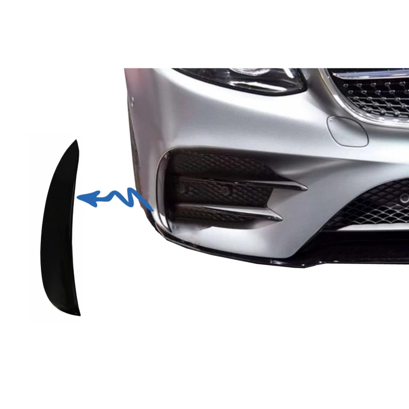 Paraurti anteriore Flaps Side Fins Flics compatibile con Mercedes Classe E W213 S213 C238 A238 E43 E