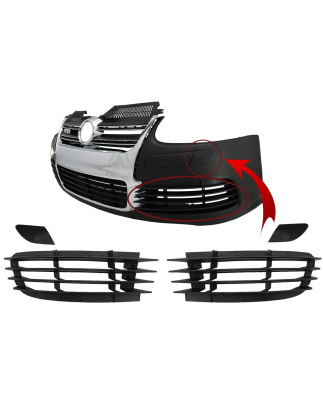 Paraurti anteriore Parts Side grills and Fari anteriori Washer Covers compatibile con VW Golf V 5 (2
