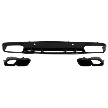 Paraurti posteriore Spoiler Diffusore compatibile con Mercedes C-Classe C205 A205 Cabrio (2014-2019)