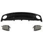 Paraurti posteriore Spoiler Diffusore nero con Terminali di scarico compatibile con Audi A7 4G Facel