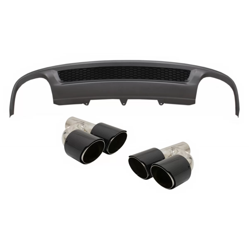 Paraurti posteriore Spoiler Diffusore d'aria compatibile con Audi A4 B8 Facelift Berlina Avant (2012