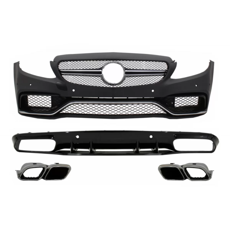Paraurti anteriore and Paraurti posteriore Spoiler Diffusore compatibile con Mercedes C-Classe C205 