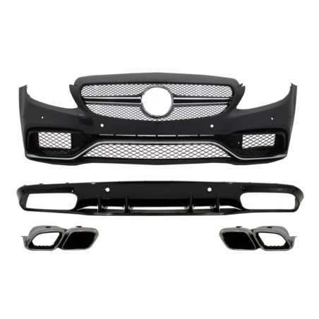 Paraurti anteriore and Paraurti posteriore Spoiler Diffusore compatibile con Mercedes C-Classe C205 