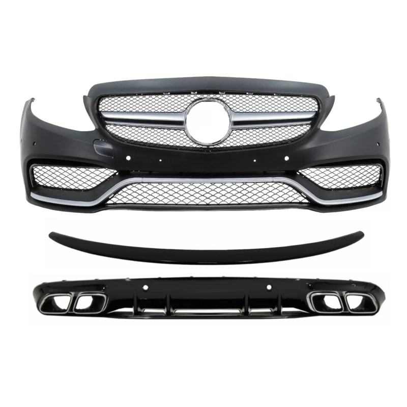 Paraurti anteriore compatibile con Mercedes C-Classe C205 A205 Cabrio (2014-2019) con Paraurti poste