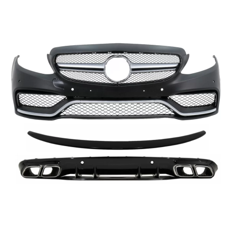 Paraurti anteriore compatibile con Mercedes C-Classe C205 A205 Cabrio (2014-2019) con Paraurti poste