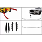 Paraurti anteriore Flaps Side Fins Flacs compatibile con Mercedes A Classe W177 V177 (04.2018-2022) 