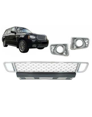 Paraurti anteriore Lower Grille con Fog Lamp Covers compatibile con Land Rover Range Rover Vogue III