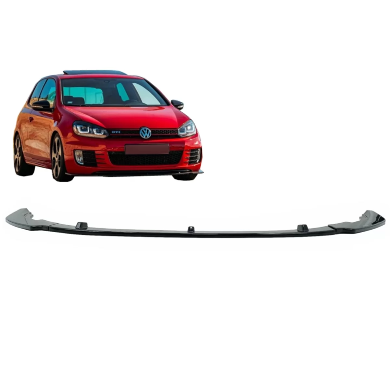 Paraurti anteriore Lip Extension Spoiler compatibile con VW Golf VI 6 MK6 (2009-2013) GTI design ner