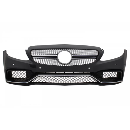 Paraurti anteriore & Diffusore con Terminali di scarico cromato compatibile con Mercedes C-Classe W2
