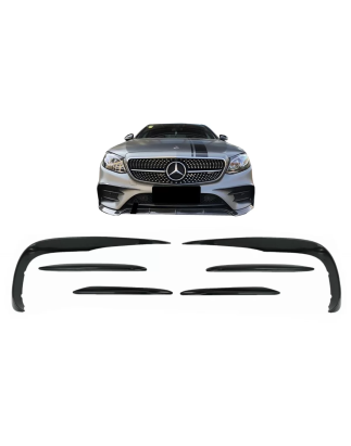 Paraurti anteriore Splitters Fins Aero compatibile con Mercedes Classe E W213 S213 C238 A238 Sport L