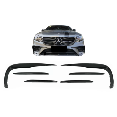 Paraurti anteriore Splitters Fins Aero compatibile con Mercedes Classe E W213 S213 C238 A238 Sport L