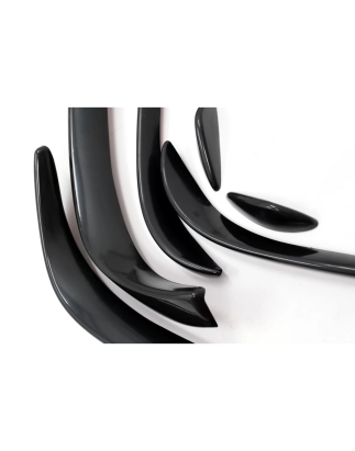 Paraurti anteriore Splitters Fins Flaps Aero compatibile con Mercedes C-Classe W205 S205 C205 A205 (