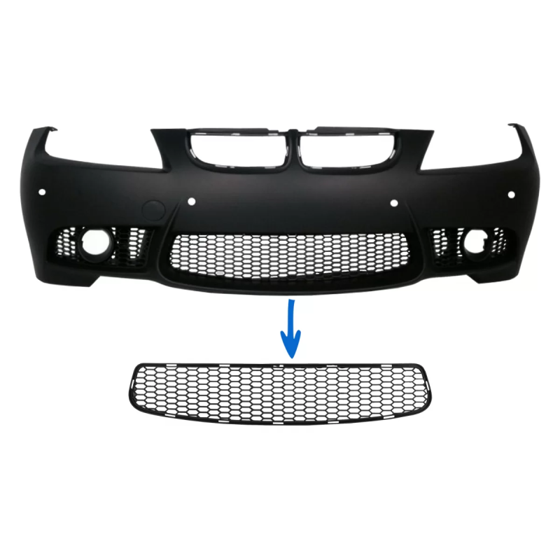Paraurti anteriore Middle Lower Grille compatibile con BMW 3 Serie E90 E91 Pre-LCI (2004-2008) E92 E