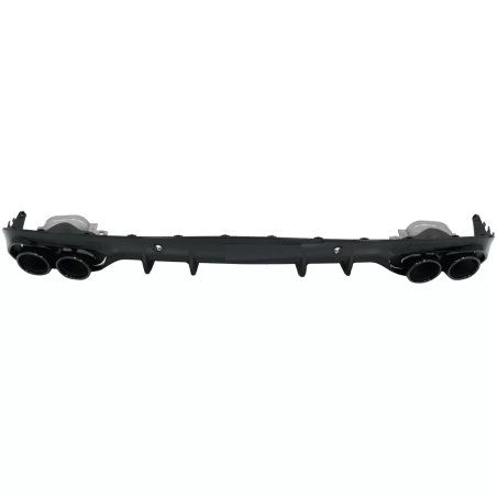 Paraurti posteriore Spoiler Diffusore Double Outlet con Terminali di scarico compatibile con Mercede