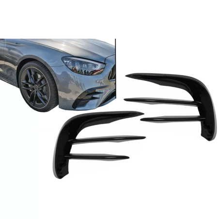 Paraurti anteriore Flaps Side Fins Flics compatibile con Mercedes Classe E W213 S213 C238 A238 Facel