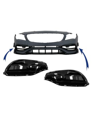 Paraurti anteriore Side Grilles compatibile con Mercedes CLA W117 C117 X117 (2013-2018) Facelift CLA