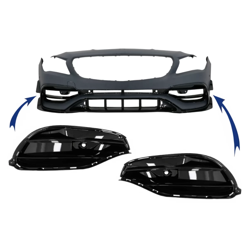 Paraurti anteriore Side Grilles compatibile con Mercedes CLA W117 C117 X117 (2013-2018) Facelift CLA