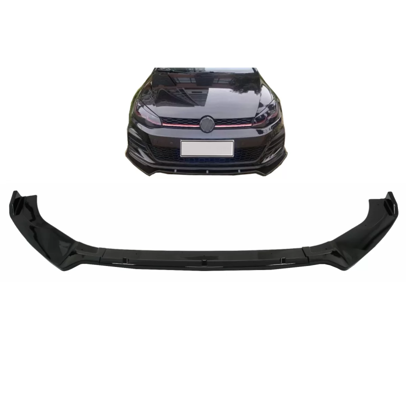 Paraurti anteriore Lip Extension Spoiler compatibile con VW Golf 7 GTI 7.5 GTI & R (2013-2020) nero 