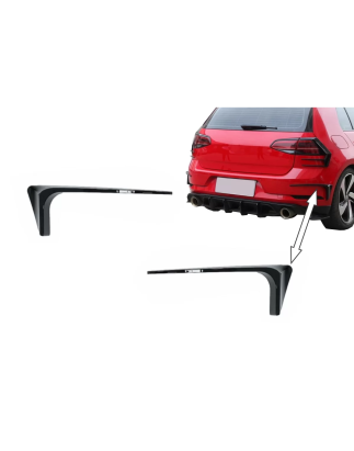 Paraurti posteriore Splitters Fins Fog Lamp Trims compatibile con VW Golf 7.5 (2017-2019) (Cod. K-RB