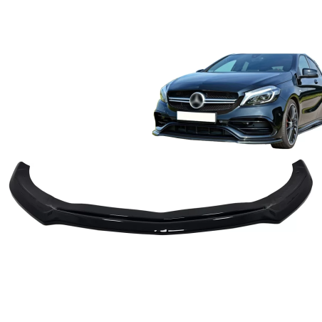 Paraurti anteriore Lip Extension compatibile con Mercedes A-Classe W176 AMG Facelift (2015-2018) ner