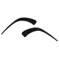Paraurti anteriore Flaps Side Fins Flics compatibile con Mercedes CLA C118 X118 Sport Line (2019-05.