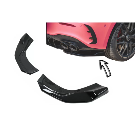 Paraurti posteriore Side Splitters Fins compatibile con Mercedes A-Classe W177 A35 A45 Hatchback (20