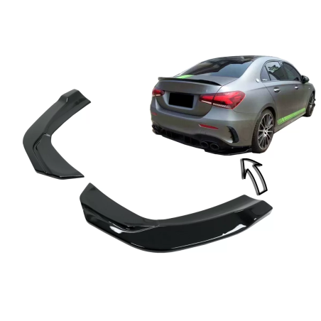Paraurti posteriore Side Splitters Fins compatibile con Mercedes A-Classe V177 A35 Berlina (2018-in 