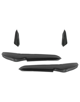 Paraurti anteriore Side Fins Flaps compatibile con VW Golf 7.5 5G R Hatchback (2017-2020) look carbo