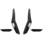 Paraurti anteriore Side Fins Flaps compatibile con VW Golf 8 Mk8 MQB GTI / R-Line (2020-in poi) nero