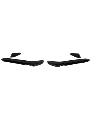 Paraurti anteriore Side Fins Flaps compatibile con VW Golf 7.5 5G R Hatchback (2017-2020) nero lucid