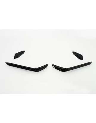 Paraurti anteriore Side Fins Flaps compatibile con VW Golf 7.5 5G R Hatchback (2017-2020) nero lucid