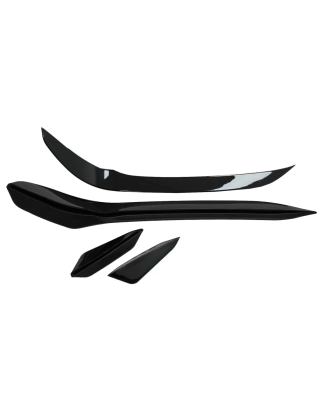 Paraurti anteriore Side Fins Flaps compatibile con VW Golf 7.5 GTI 5G Hatchback (2017-2020) nero luc