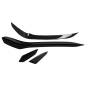 Paraurti anteriore Side Fins Flaps compatibile con VW Golf 7.5 GTI 5G Hatchback (2017-2020) nero luc