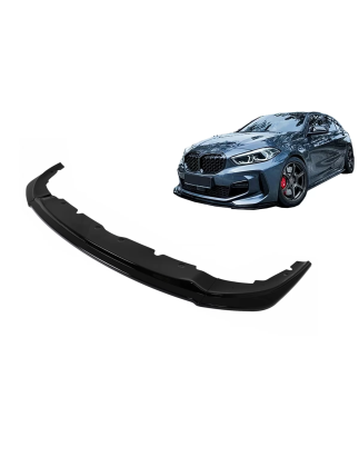 Paraurti anteriore Lip Spoiler compatibile con BMW 1 Serie F40 M Sport (2019-in poi) nero lucido (Co