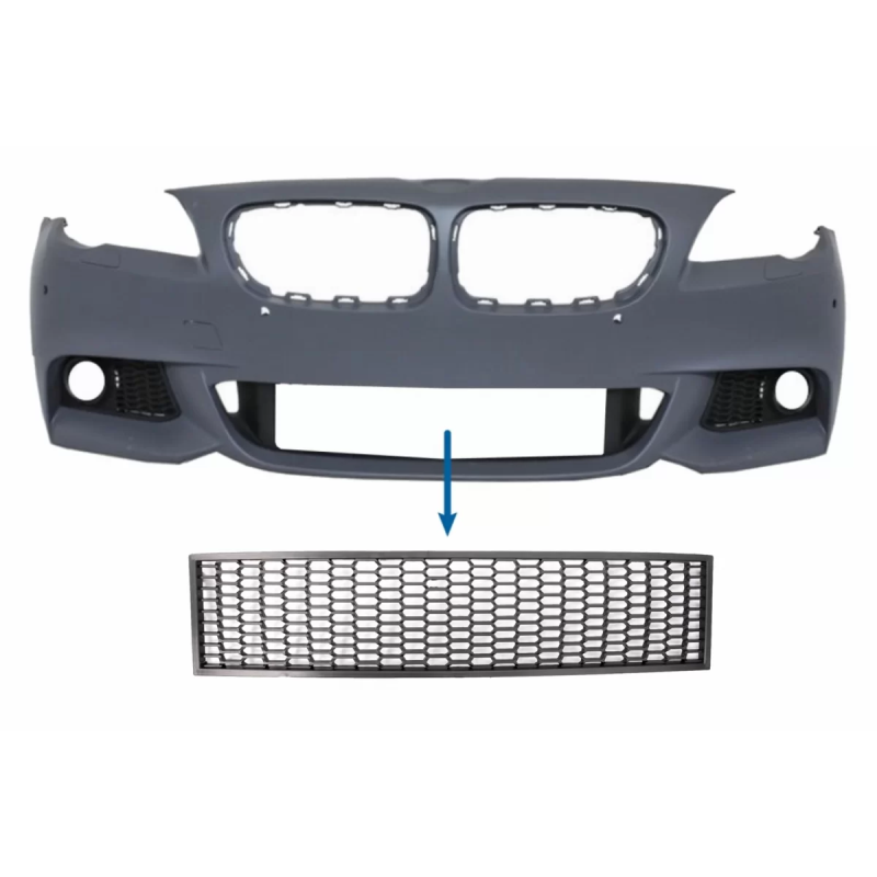 Paraurti anteriore Central Lower Grille compatibile con BMW 5 Serie F10 F11 M-Tech (2009-2017) (Cod.