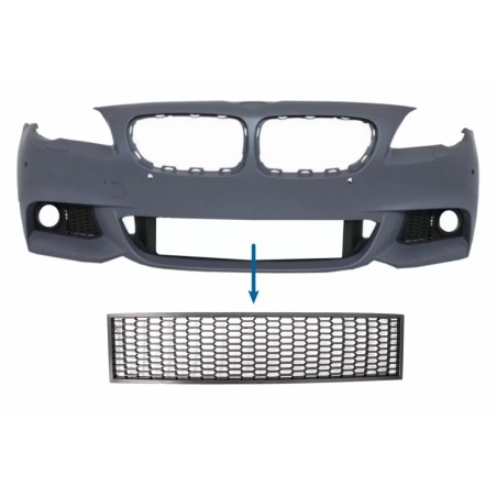 Paraurti anteriore Central Lower Grille compatibile con BMW 5 Serie F10 F11 M-Tech (2009-2017) (Cod.