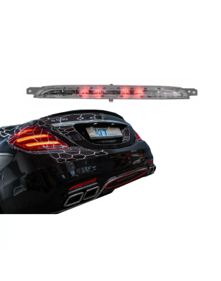 Paraurti posteriore Diffusore Fog Light LED rosso compatibile con Mercedes S-Classe W222 (2013-2020)